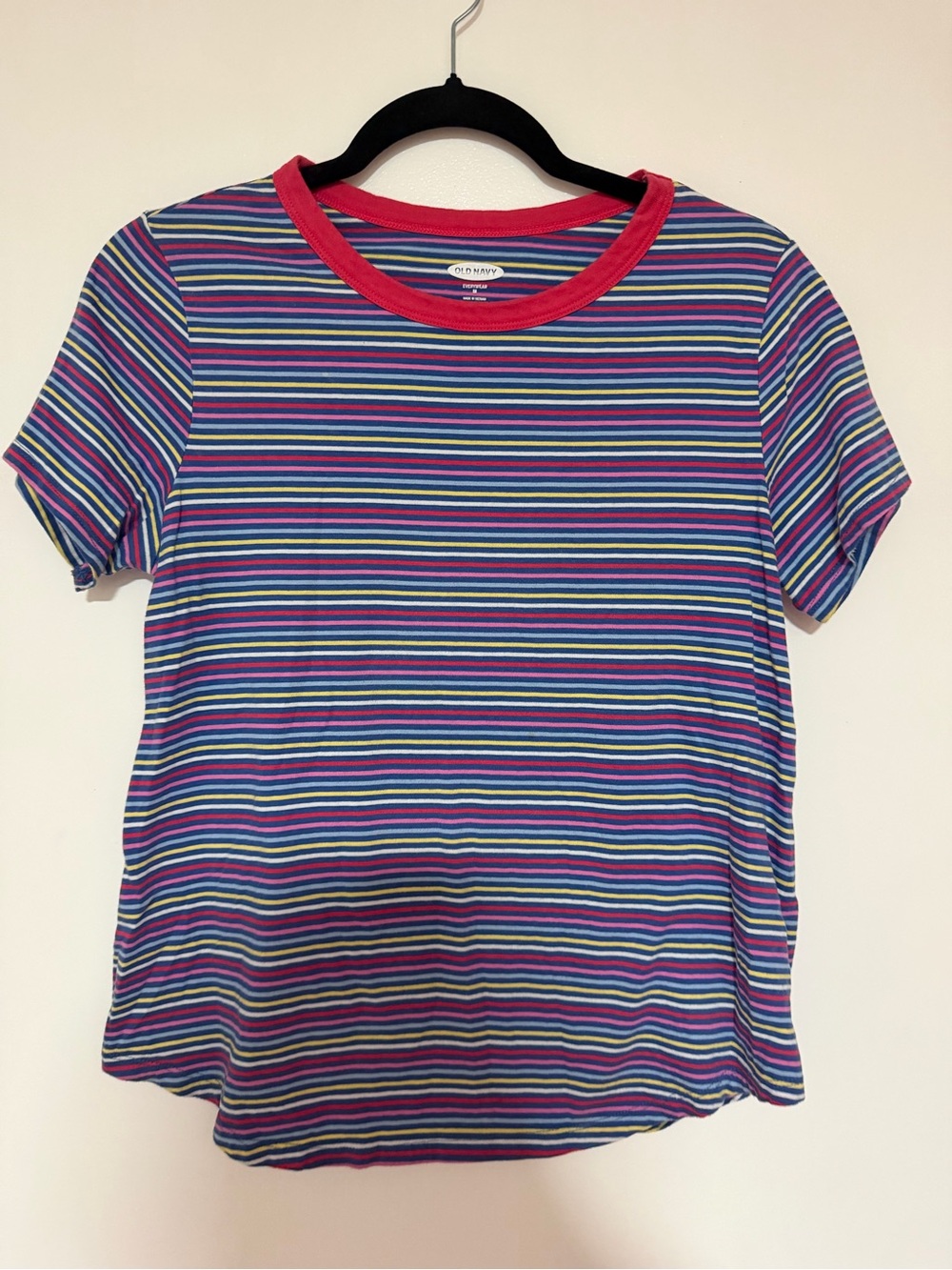 Old Navy Short-Sleeve Striped Tee - Purple & Pink